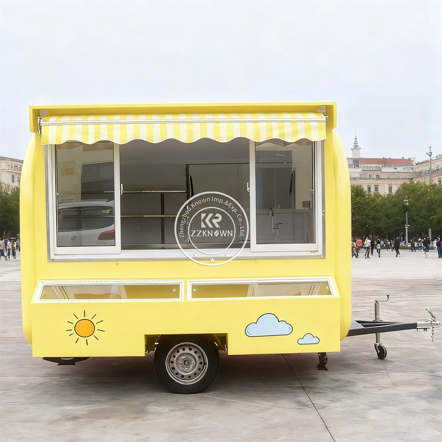 

Catering BBQ Fast Food Trailer Fully Equipped Ice Cream Truck Mobile Kitchen Trailer Concession Food Truck with Full Kitchen