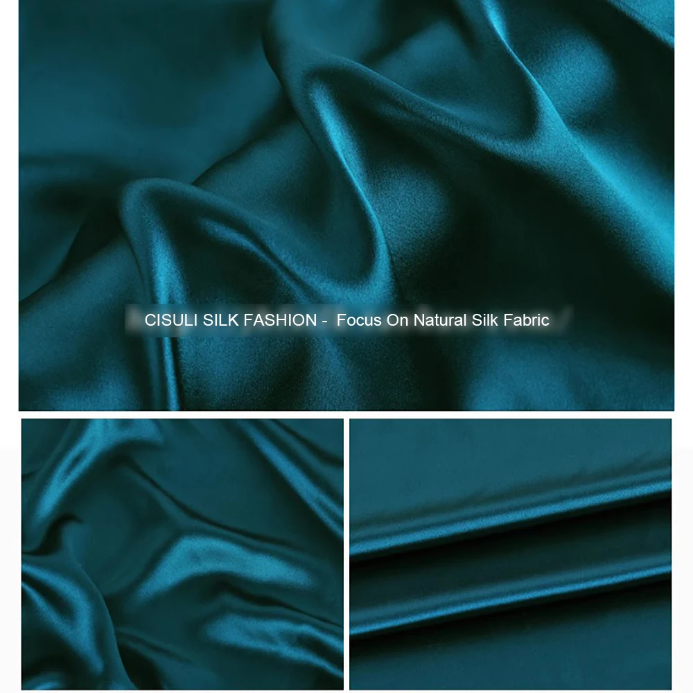 

100% Pure Heavy Silk Satin Fabric 40momme Width 140cm Suits / Party Dresses Cloth Sewing Material Solid Color 24J19