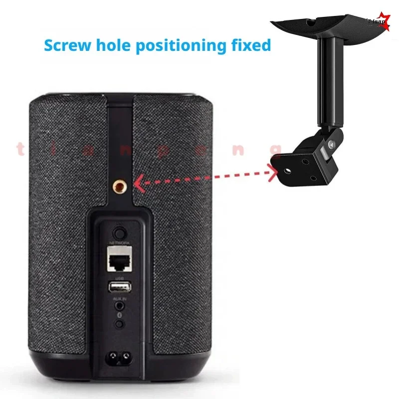 Reinforced Heavy‑duty Rotatable Wall‑ceiling Bracket for Denon Home150 Anti‑shake HiFi Speaker Adjustable Holder