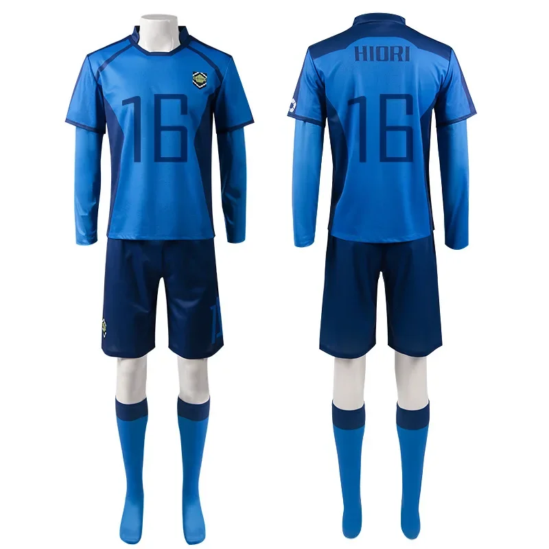 Anime Azul Lock Cosplay Traje, Vermelho, Azul, Amarelo Uniforme, Hyoma Seishiro, Reo, Mikage, Nagi Cosplay, Roupas de Futebol, Desportivo, 2023