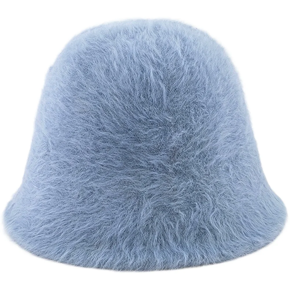 Winter Bucket Hat Featuring for real Rabbit Construction Soft Faux Lining and Wide Brim to Support Natural Facial Contouring
