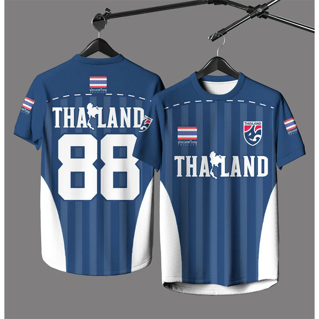 Adults And Children's Thailand Elephant Print High Quality T-Shirt Racing Shirt Quick-Drying Sports Fan Sweater New Arrival Tops