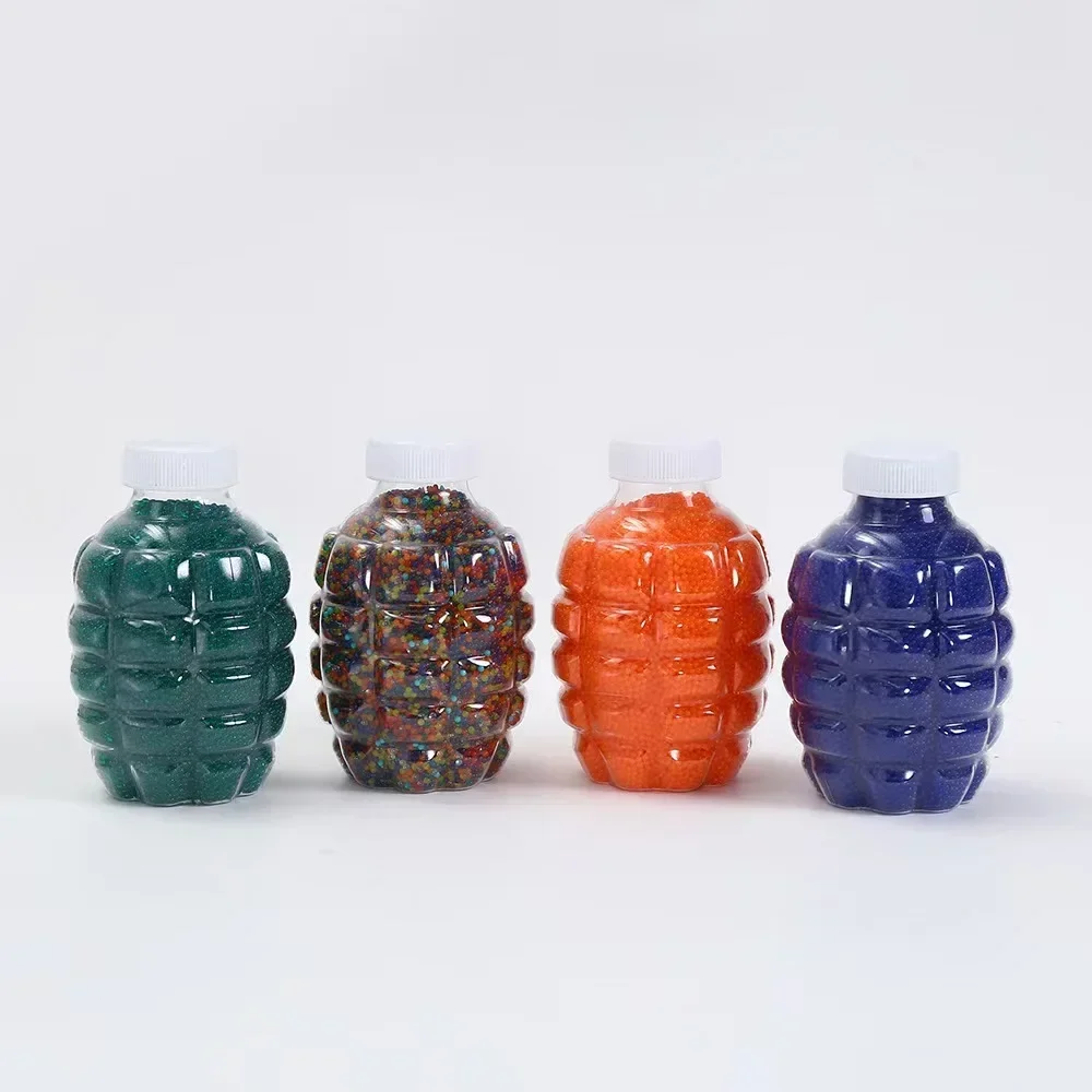 Cuentas de bolas de agua B20K con botella, cuentas de agua de Gel de 7-8mm, funciona para pistola de bolas de Gel y bola de salpicaduras, no tóxicas, sin manchas