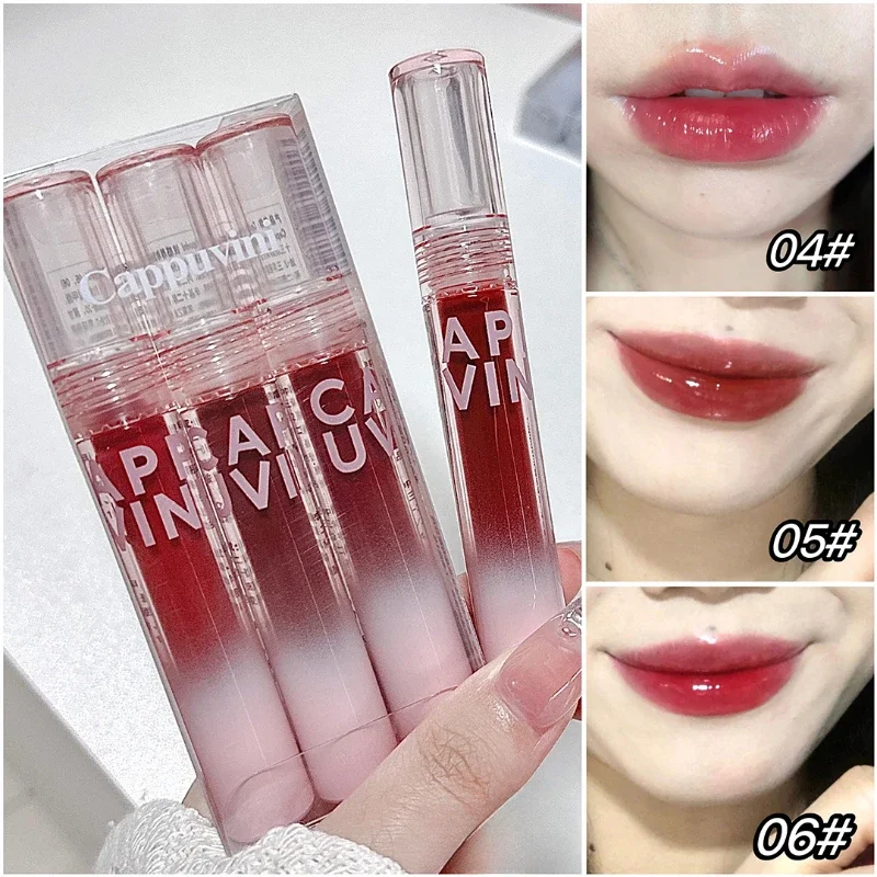 Mirror Lip Glaze Water Light Moisturizing Non-stick Cup  Glossy Lip Gloss Transparent Whitening Lip Makeup Cosmetics Lipsticks