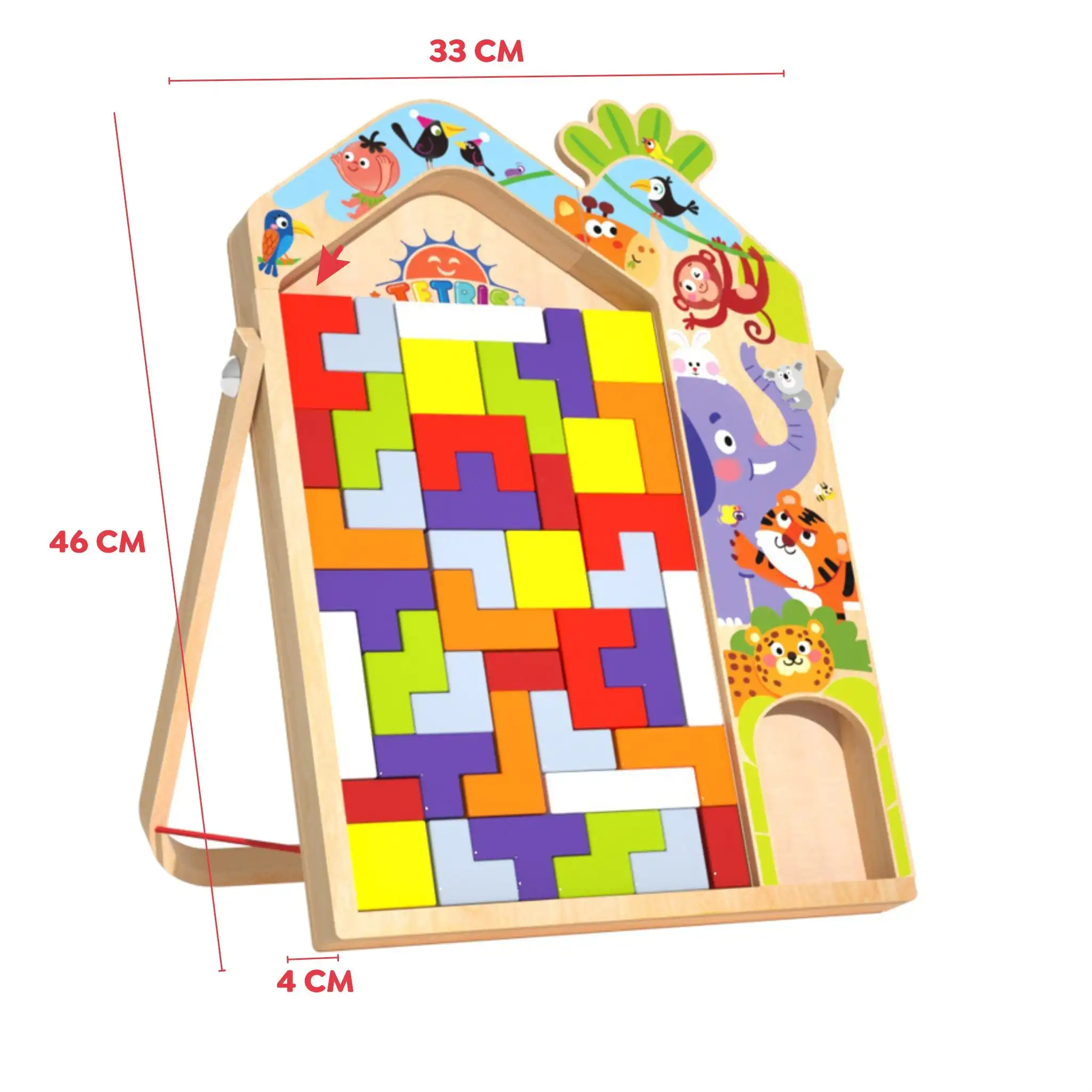 

Wudly 3-in-1 For Tetris Parent-Child Edition Multifunctional 3D Bricks Puzzle Smart Inspiration Early Educational Toy For Kids 3