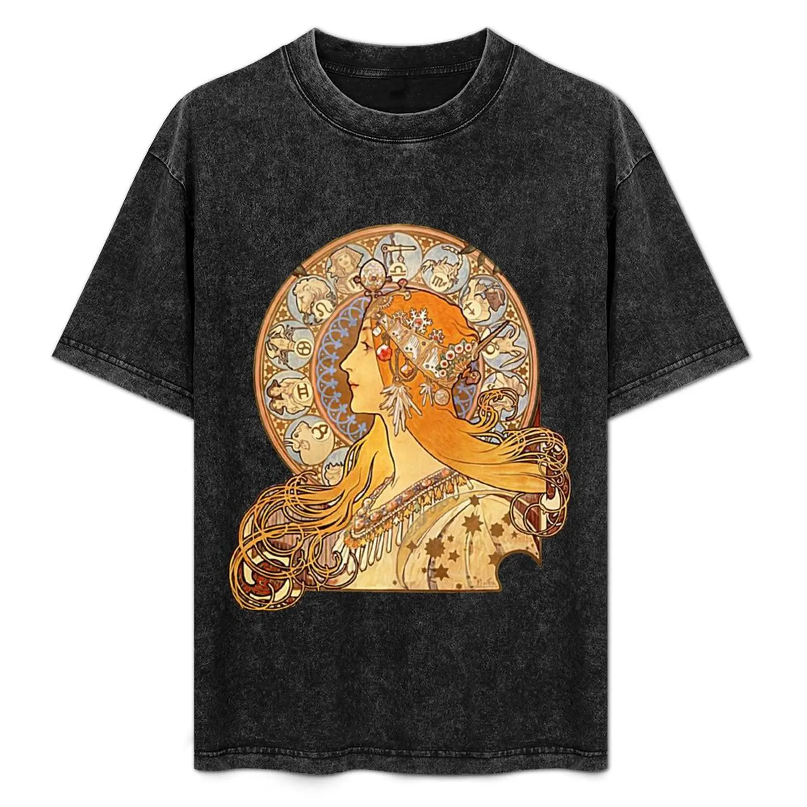 Mucha – Zodiac T-Shirt Casual Trendy Short Sleeve T-Shirt