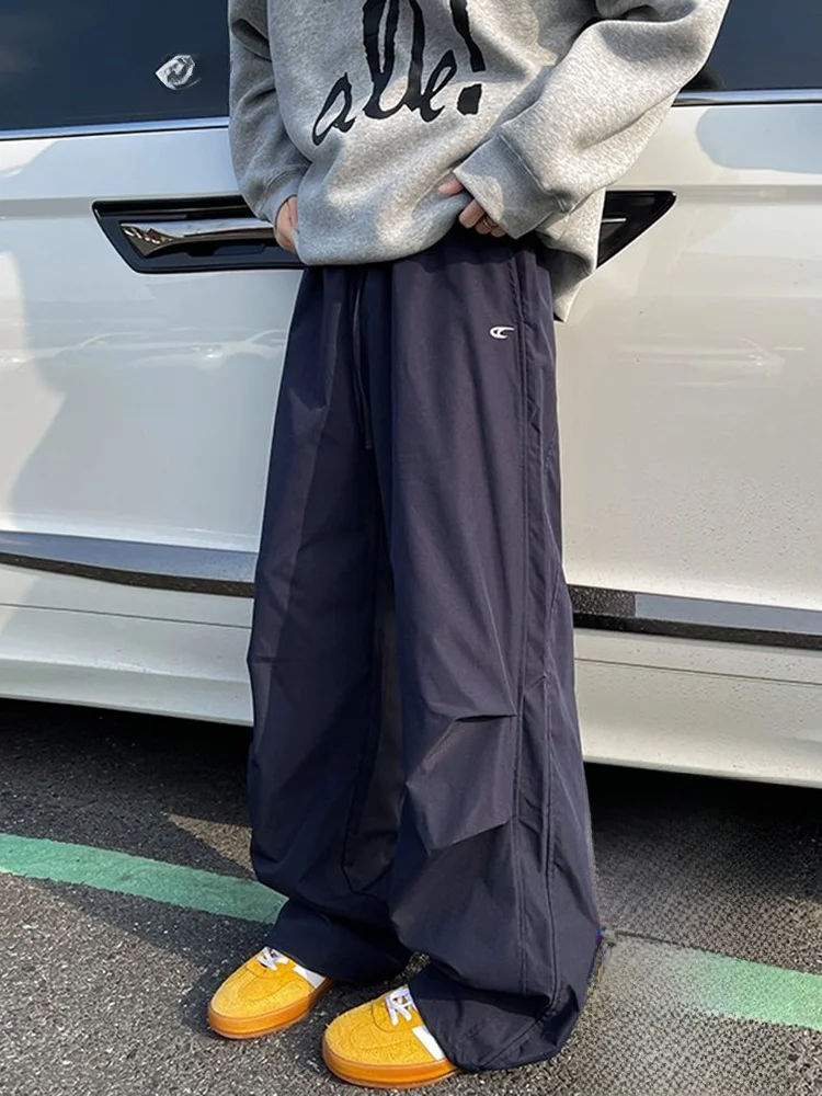 

Thiened Fce Wide Leg Pants Casual Straight Leg Trousers for Teens Winter Warm Pure Color Loose Fit Versatile Faionable