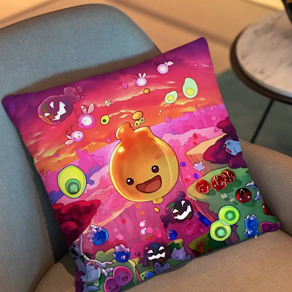 Tabby Tarr Pink Slime rancher Print Throw Pillow Cover Square Cushion Case for Living Room Bedroom Decor
