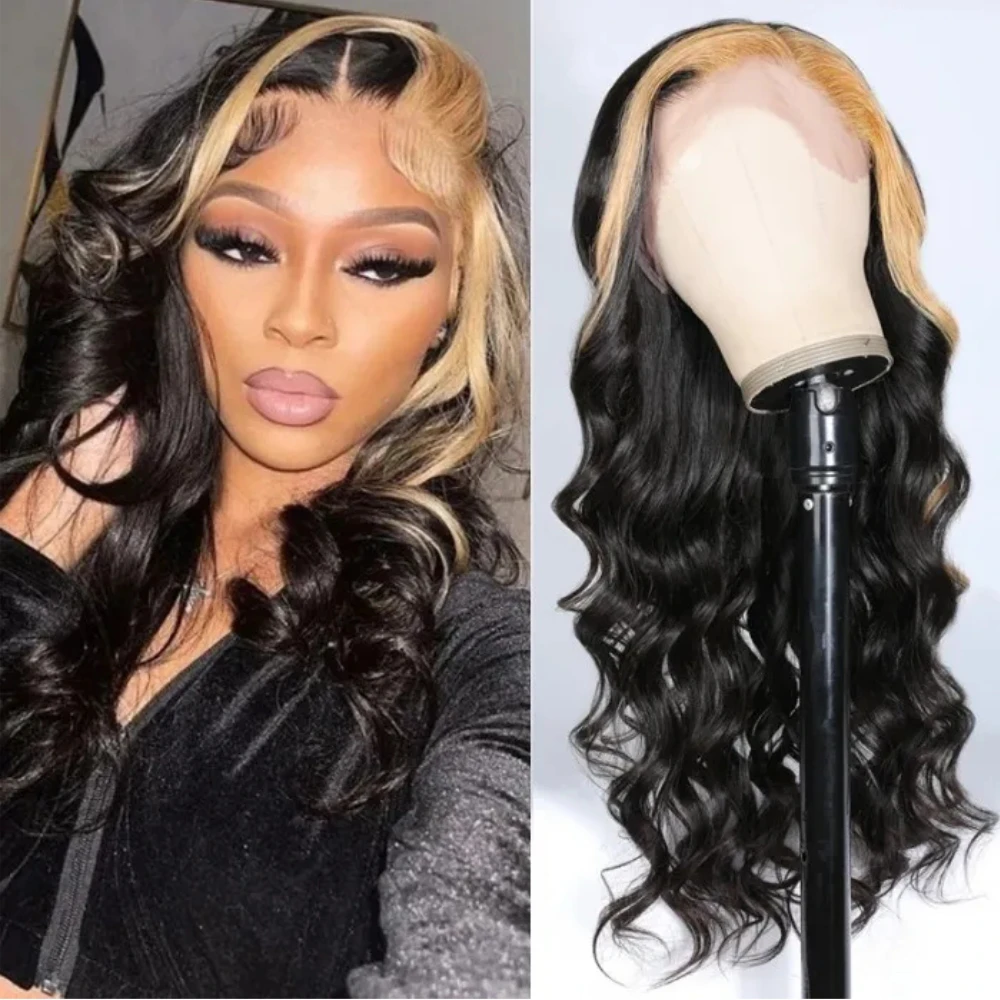 Julia Hair Loose Wave Lace Front Wig 150% Density Ombre Color Brazilian Loose Wave Frontal Wig 13x4 Lace Frontal Human Hair Wigs