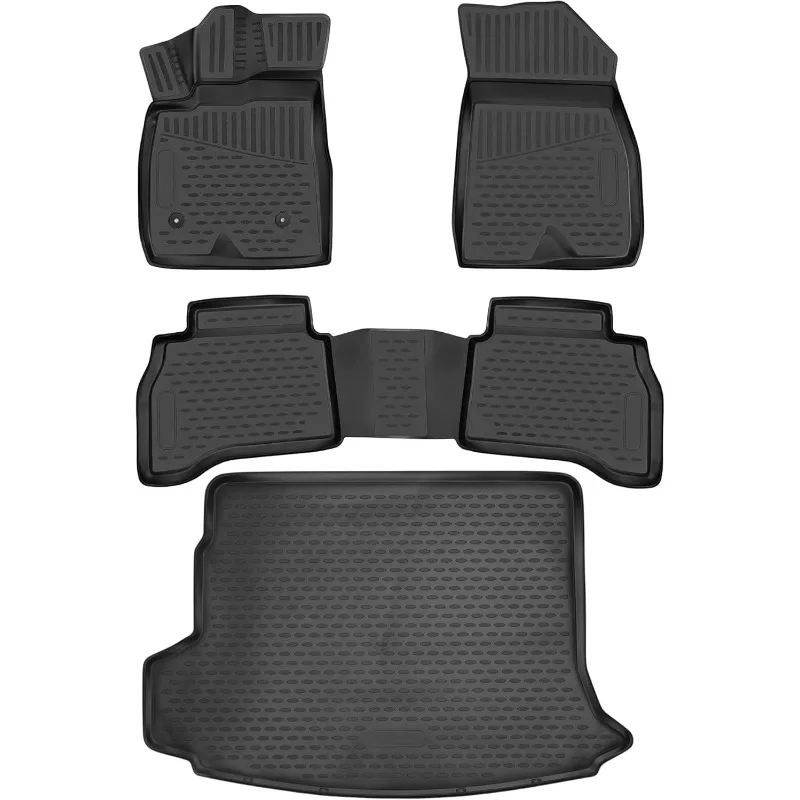 

US Fits 2021-2025 Buick Envision Floor Mats Front & 2nd Row Seat Liner Set and Cargo Liner Trunk Set 3D Custom Fit All-Weather