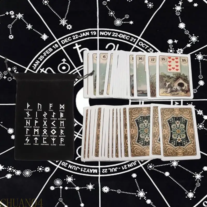 

A1A2 Tarots Cards Storage Bag Drawstring Jewelry Bag Divination Accessories