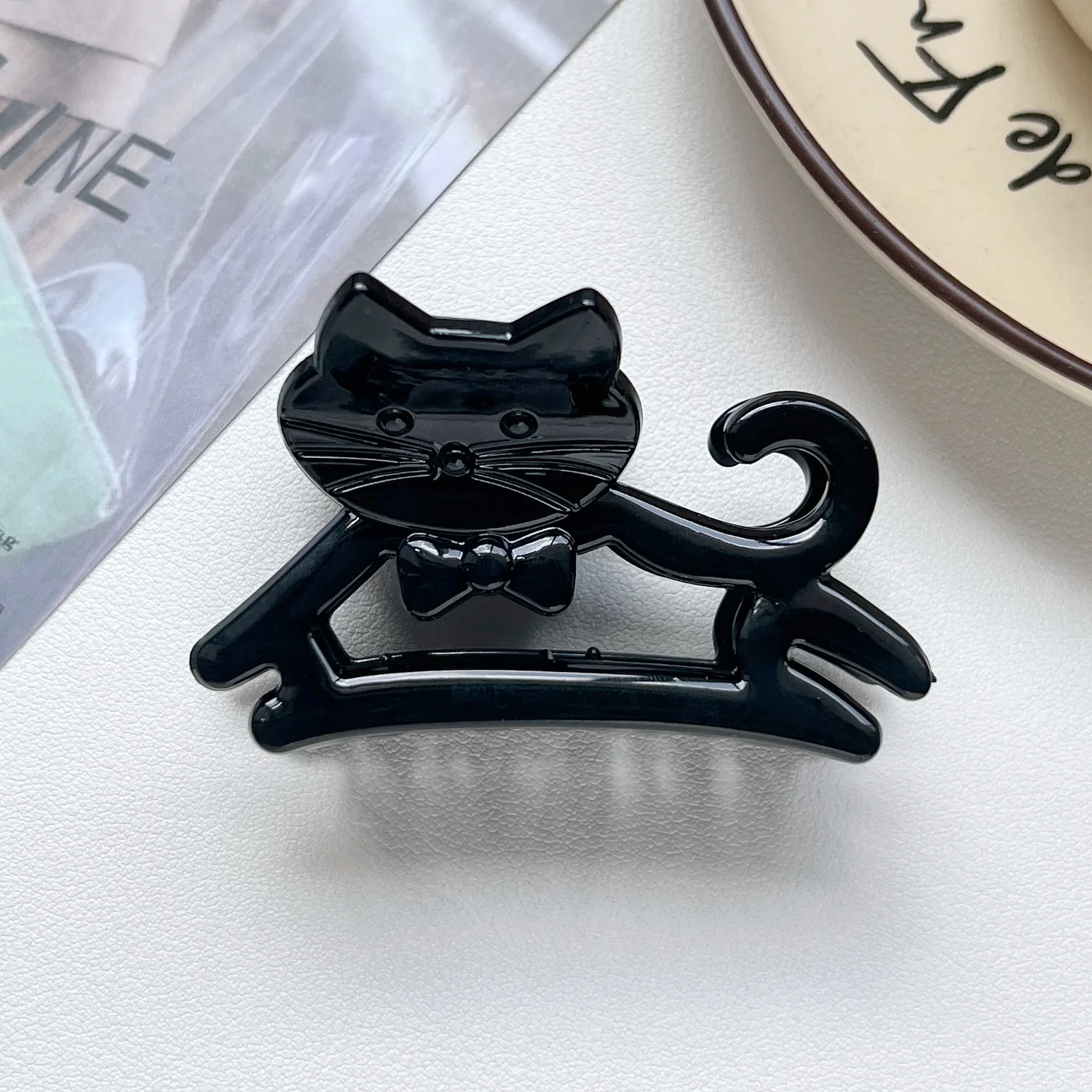 Koreanische Nette Cartoon Katze Acryl Haar Klaue Krabben Haar Clip Shark Katze Barrettes Haarnadel Kopfbedeckungen für Frauen Mädchen Haar Zubehör – Detail 9