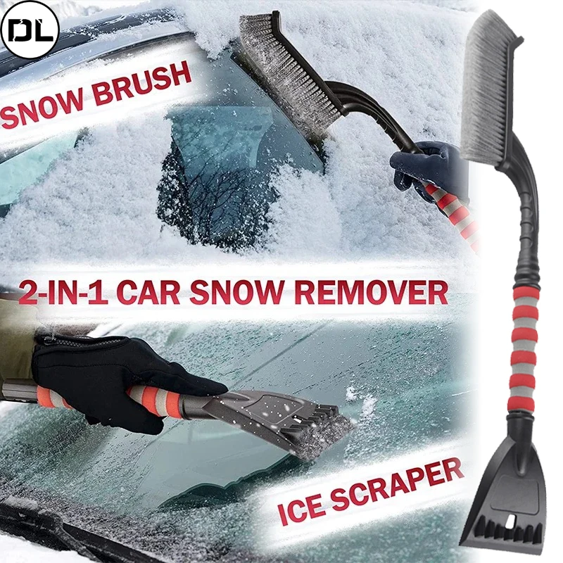 

Car Snow Removal Shovel Truck with Ice Removal Snow Sweeping Brush Scraper Snow Artifact Glass Winter Defrost Snow Removal Tool