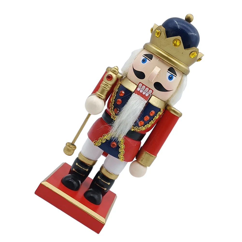 

Wooden Nutcracker Xmas Desktop Decor Bookshelf Decoration Christmas Tree Ornament Home Office Holiday Display Gift