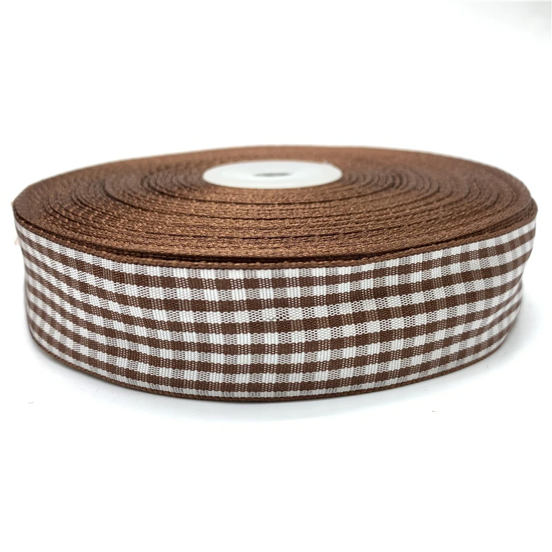 5 ياردة/مجموعة 10/15/20/25 مللي متر الأحمر منقوشة الشريط شبكة شريط مطبوع للمنزل الزفاف عيد الميلاد الديكور DIY بها بنفسك تغليف الهدايا #4