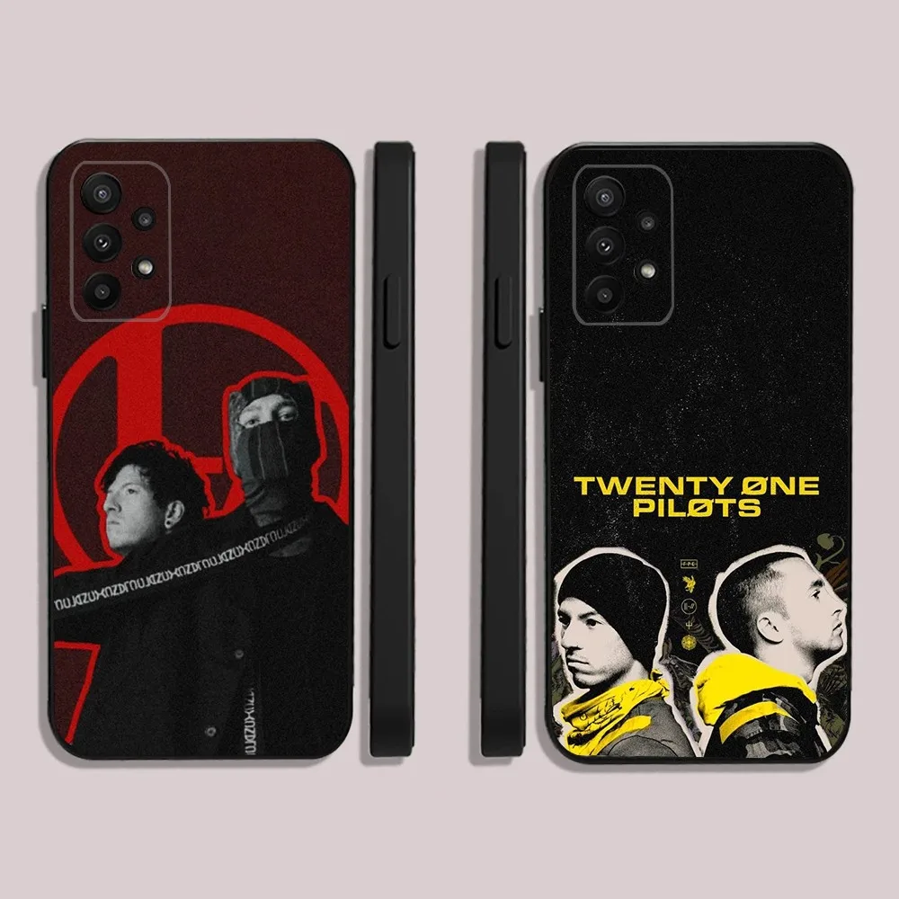 T-Twenty one pilots Phone Case For Samsung S24,23,22,30,21,10,9,Ultra,Plus,Lite,FE,5G Black Soft Case