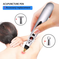 Electric Acupuncture Point Massage Pen Pain Relief Laser Therapy Electronic Meridian Energy Pen Face Body Back Neck Leg Massager