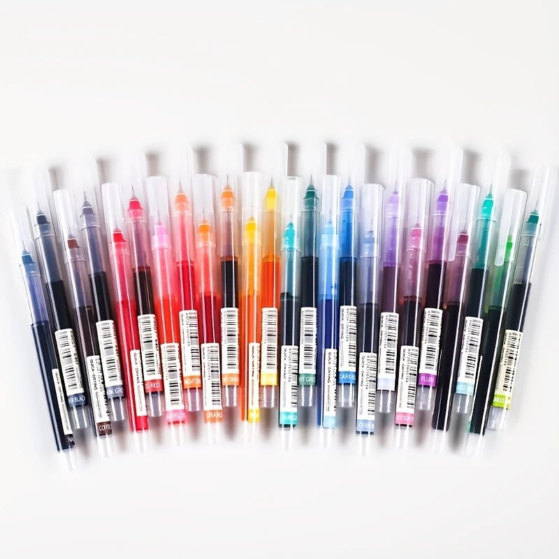 

24-Pack Quick-Drying Ink Rollerball Pens, 0.5mm Fine Point Gel Pens for Office & School Supplies, Smooth Writing Multicolor Pens