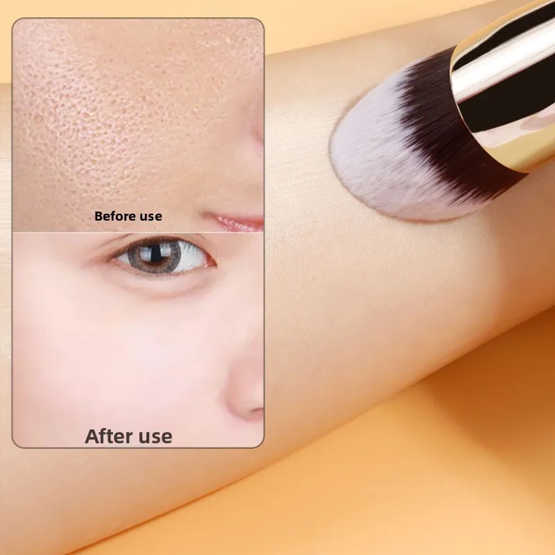 Brocha facial de doble punta, 2 uds., polvo de doble cabeza, colorete, contorno y sombra de ojos, corrector, brochas de maquillaje