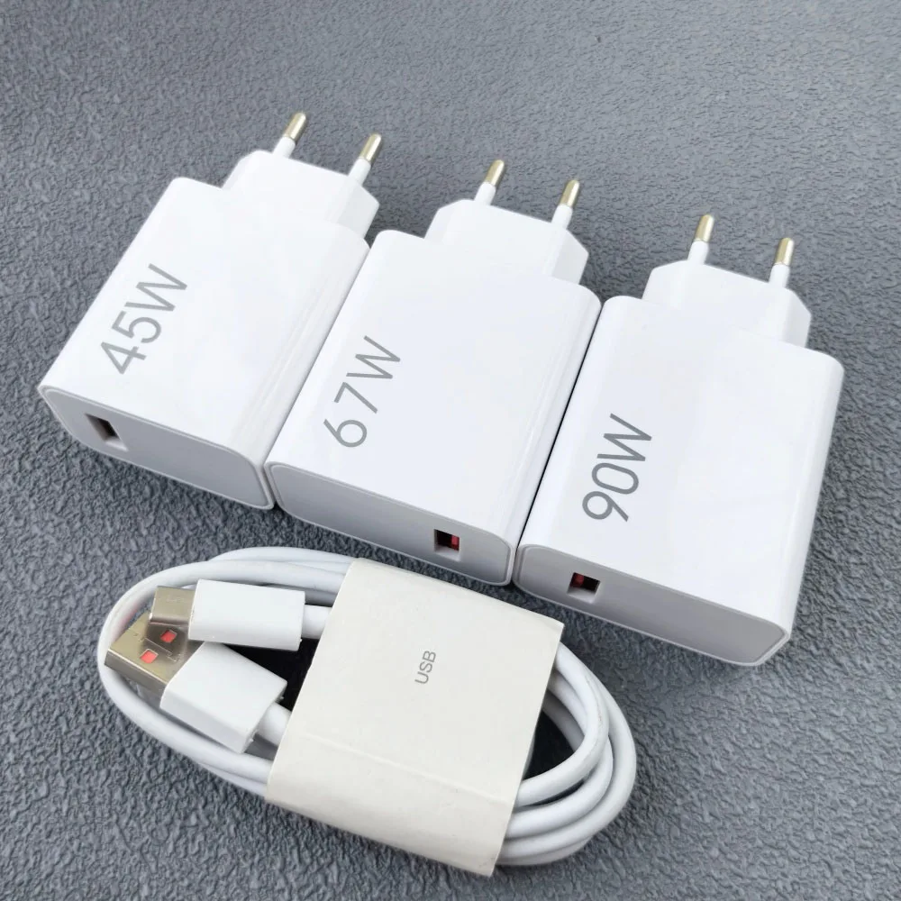 

For Xiaomi 90W 67W 45W Fast Charger QC3.0 EU Turbo Charge Power Wall Charging Adapter For Mi 17 15 14 Ultra Redmi POCO F8 M8 Pro