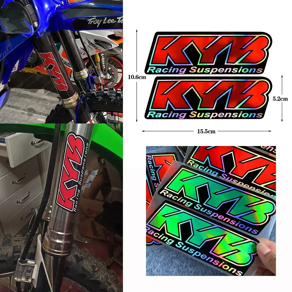 2 sztuk Motocross naklejki motocyklowe widelec Showa KYB WP zawieszenie naklejka logo roweru dla KTM YAMAHA Honda CBR Suzuki Kawasaki Ducati