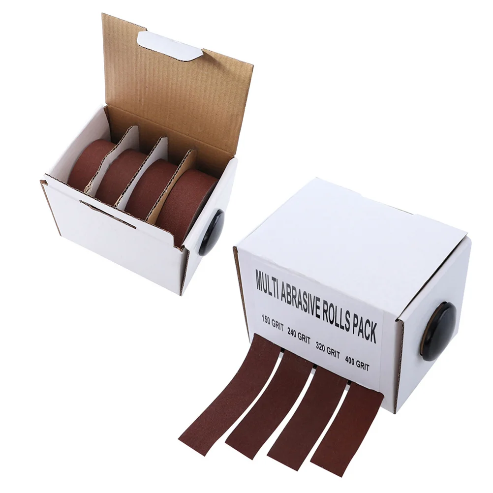 1pc Dry Matte Belt Box Abrasive Rolls Wear-Resistant Sand Cloth Soft Nylon Backing Anti-Stretch Cuttable For Woodworking Metal