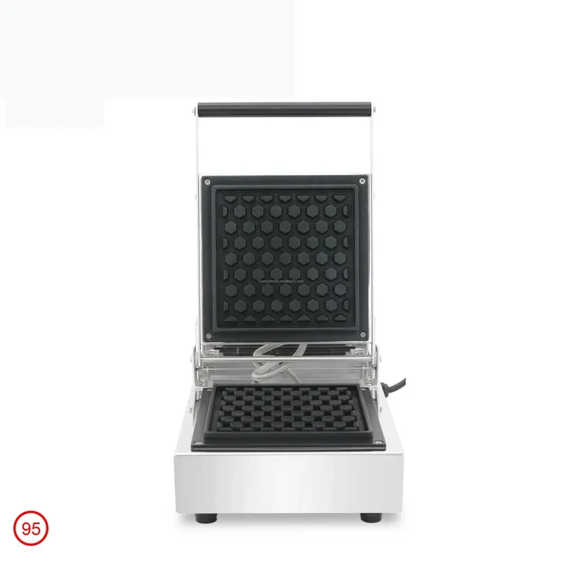 Commercial Waffle Maker with Non-Stick Baking Tray and Rapid Heating for Breakfast & Coffee Shops Snack Equipment