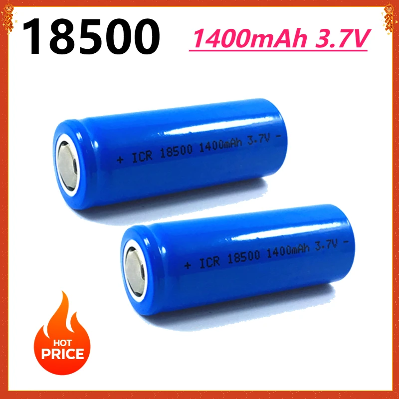 

2pcs/lot 18500 1400mAh 3.7V Rechargeable Lithium Battery 3.7V Strong Light Flashlight Anti-light Special Lithium Battery