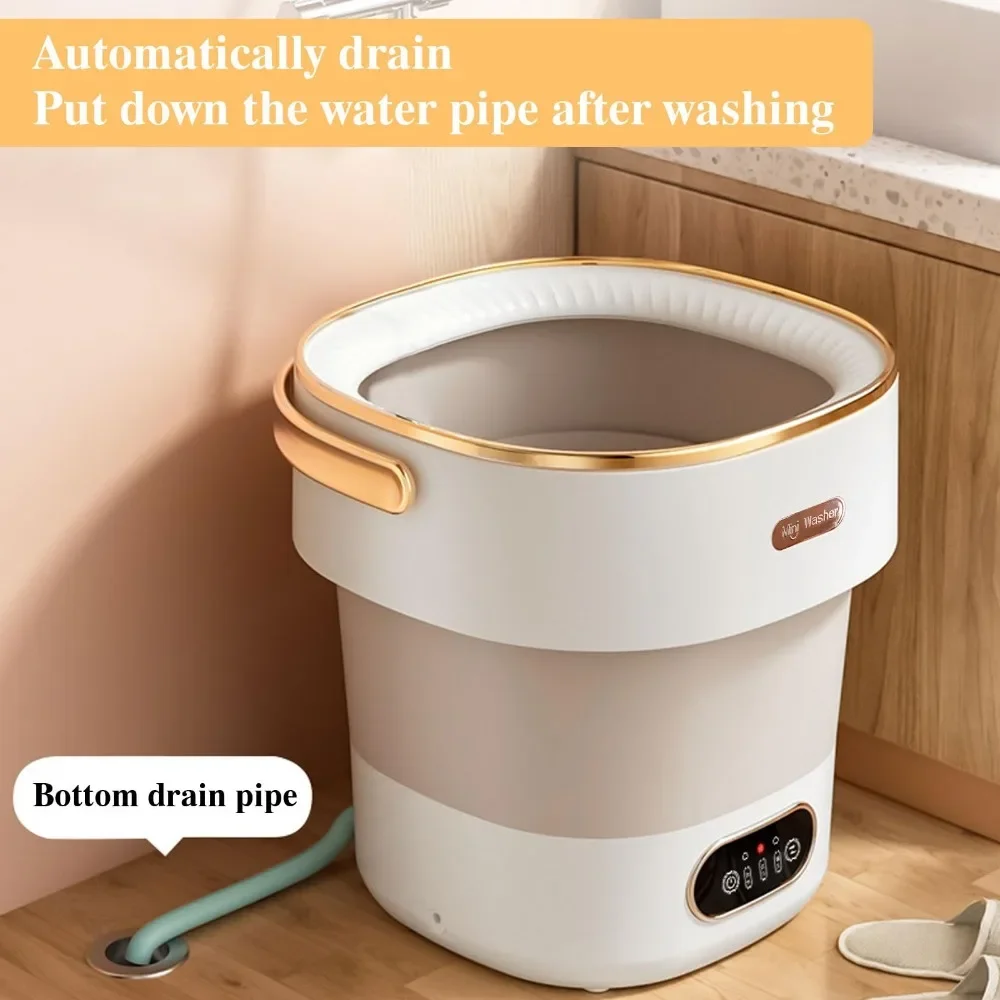 Portable Washing Machine, 15L, Upgraded Motor Cleaning Small Washer for Underwear, Baby Clothe, Apartment, RV, Travel, Camping