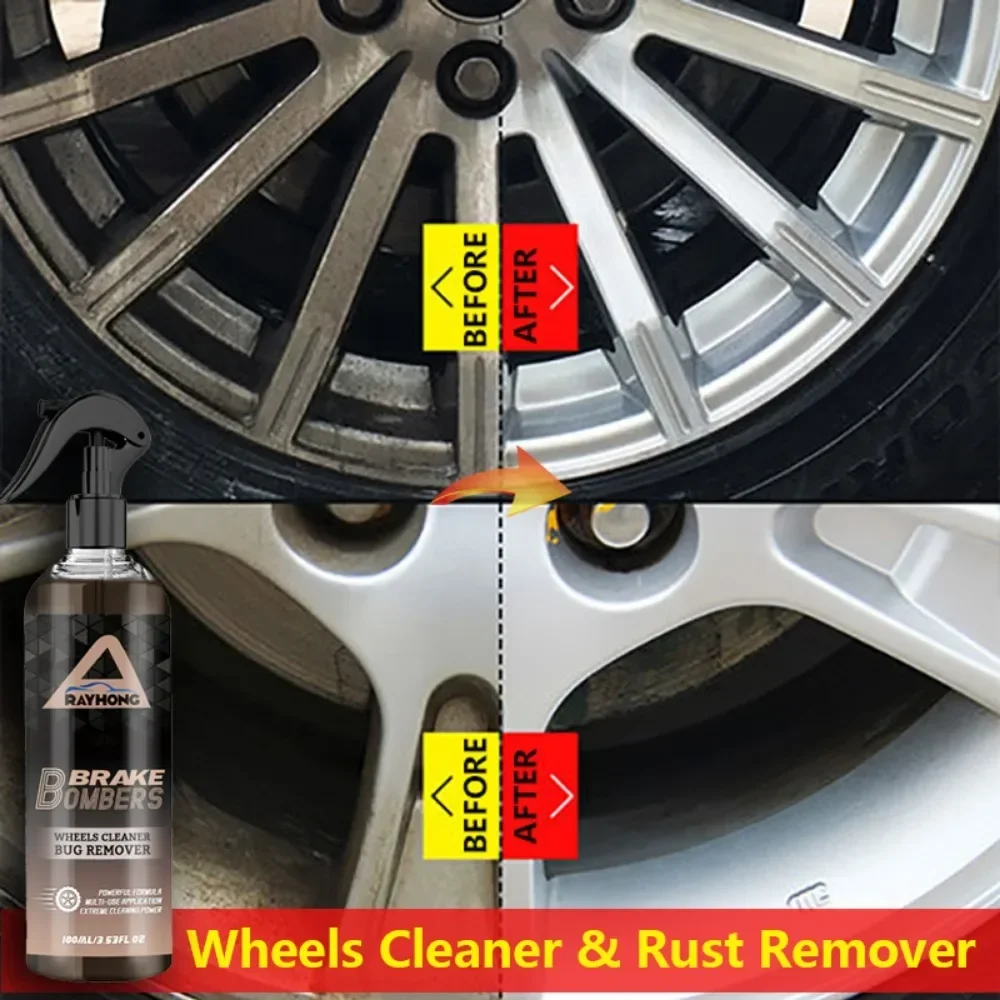 Carro Rust Remover Spray, Discos  Freio, Rodas De Polimento, Rim Metal Dust e Iron Powder Remover, Bug Remover