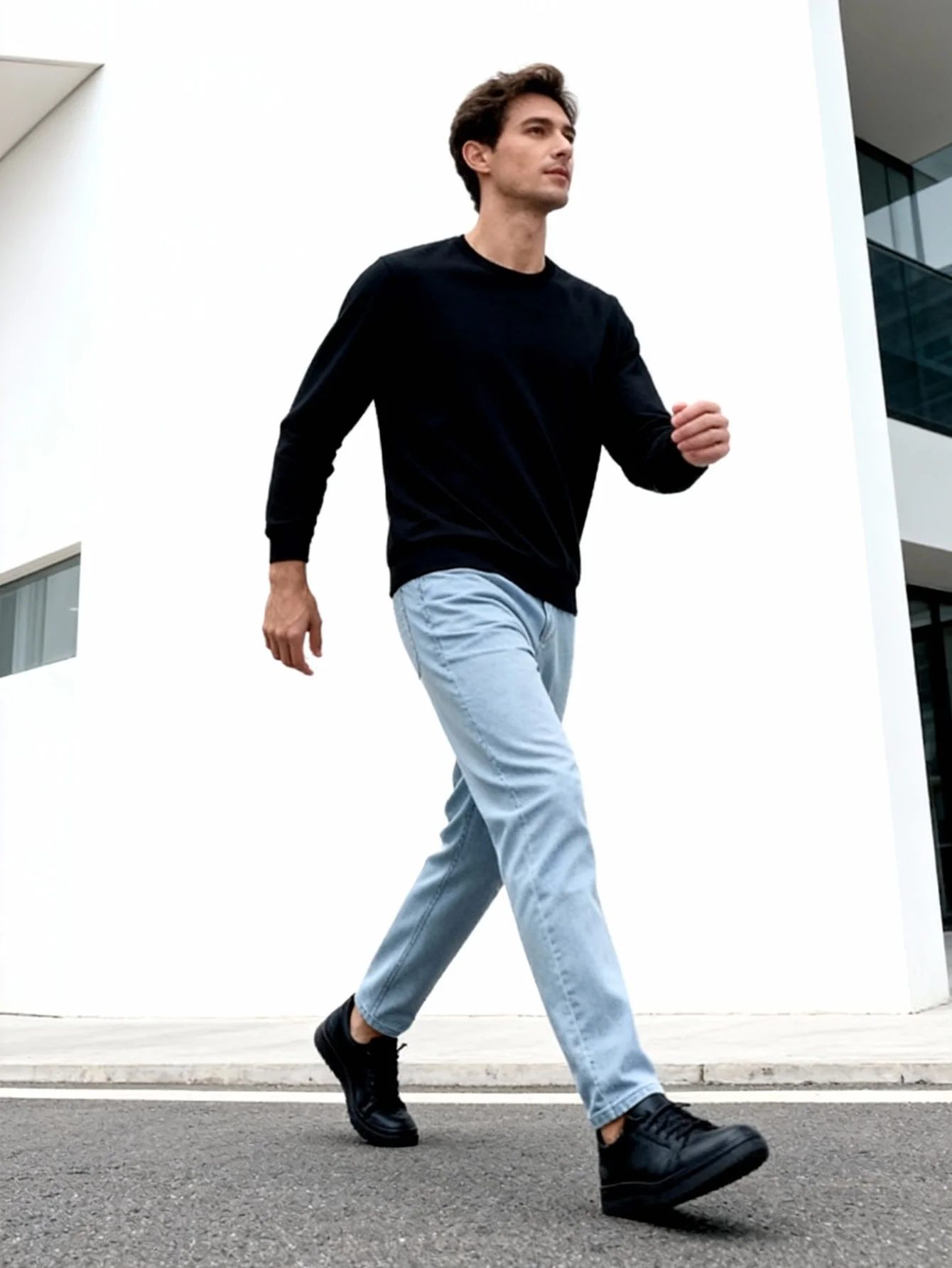 Micro Elastic Slim Narrow-leg Pants for Men, No Tightness on Waist When Sitting
