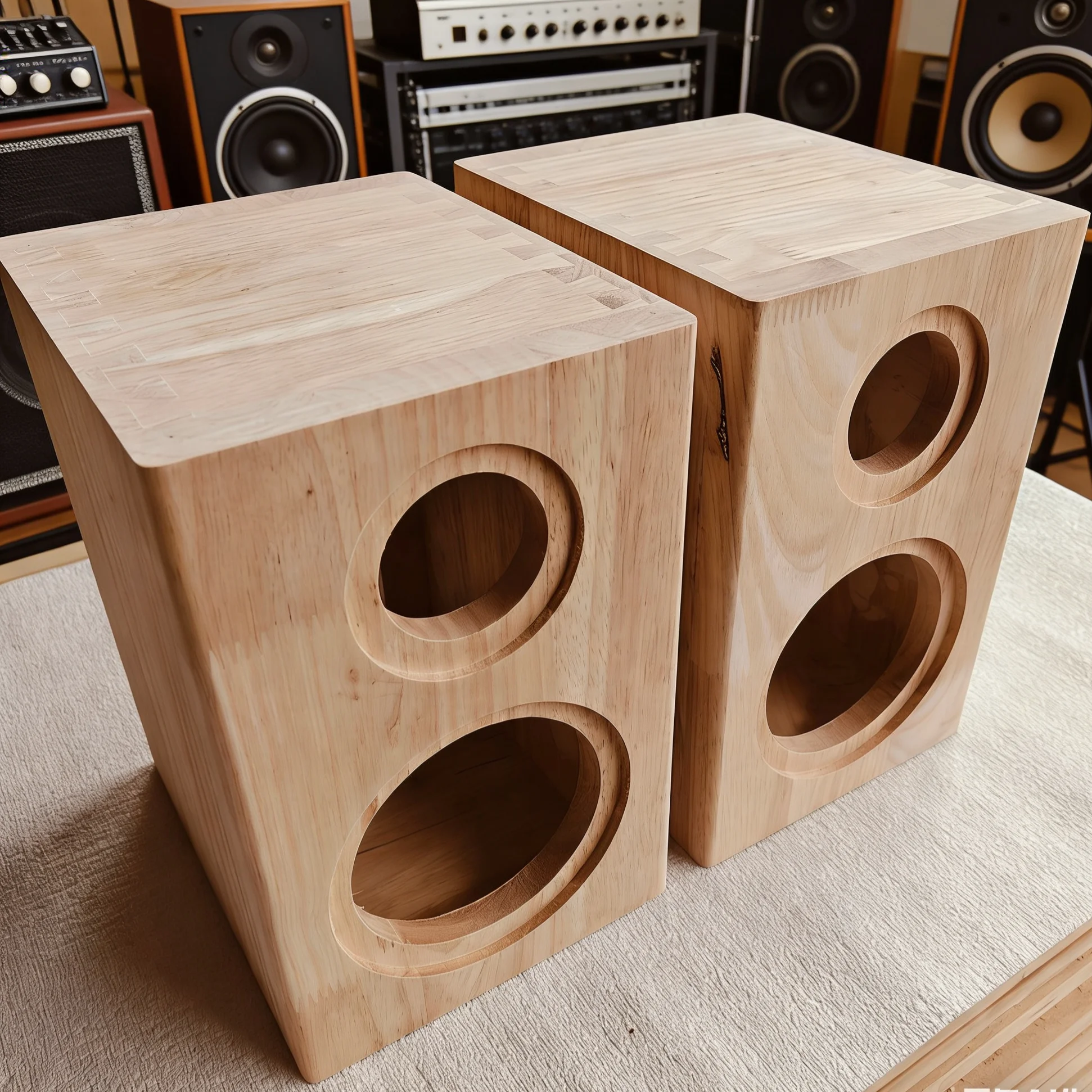 Solid Wood Empty Speaker Box 4 5 6.5 8 Inch Two‑Way HIFI Enclosure DIY Audio Cabinet Shell