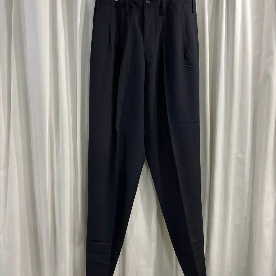 

TOP-YAMAMOTO ® Simple Style A-line Slim Fit Women's Black Straight Leg Mid-Length High-Waist Casual Pants