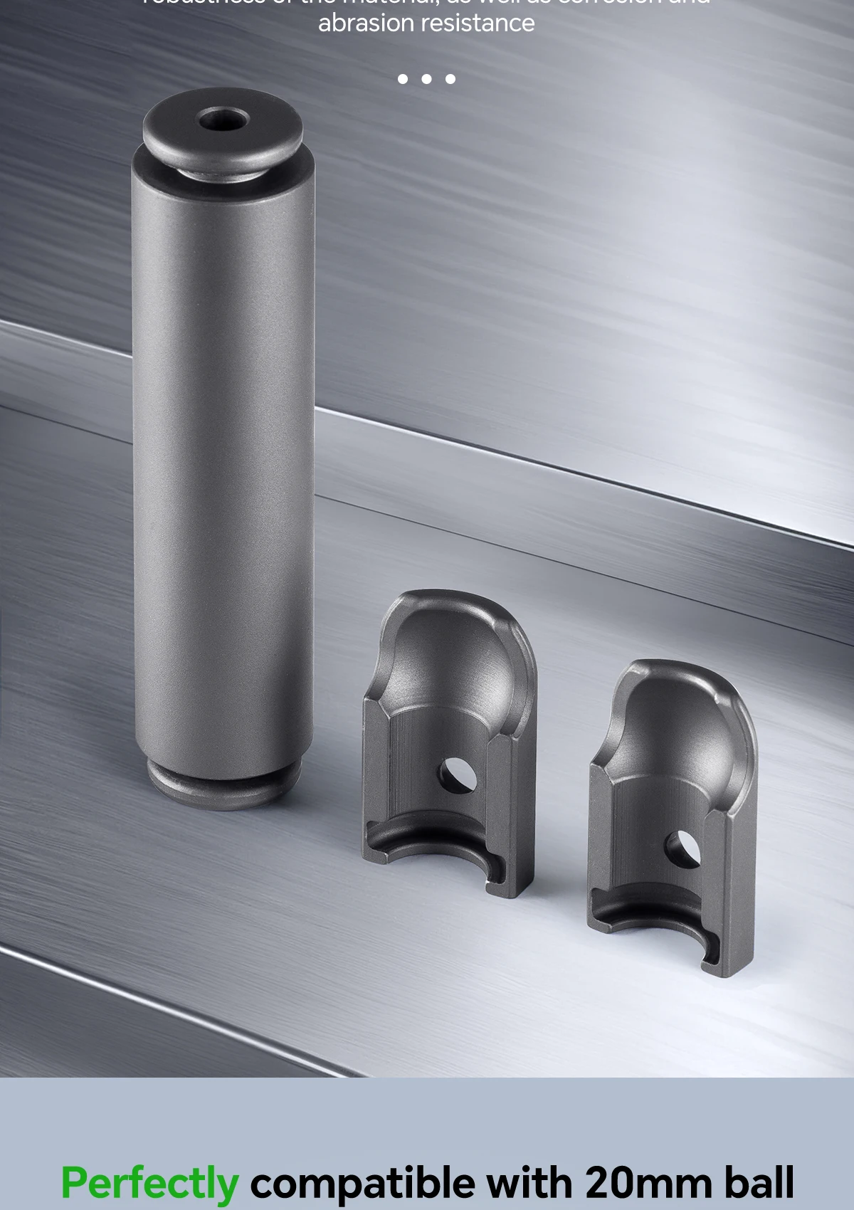 FANAUE Aluminium-Doppelsockel-Dreharm für 20-mm-Kugelkopf-Adapter für Gopro Insta360 Fahrrad- und Motorradkamera-Verlängerungsarm – Detail 4