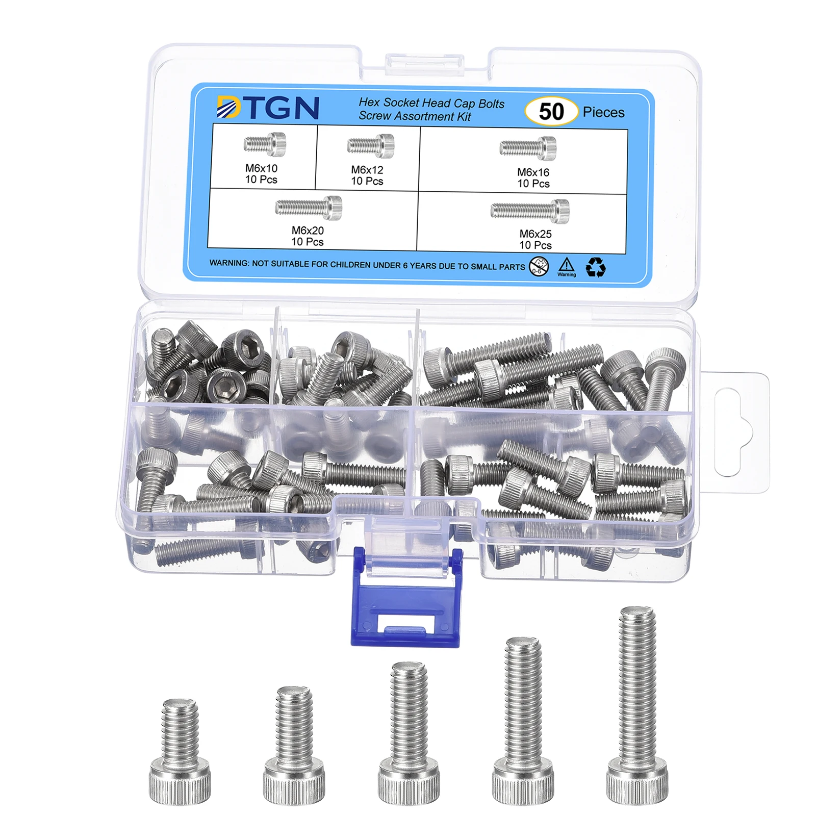 Uxcell 50/80 stücke m4 m5 m6 304 Edelstahl Sechs kant Innen sechs kant Kopfs ch raube Schrauben Sortiment Kit Box