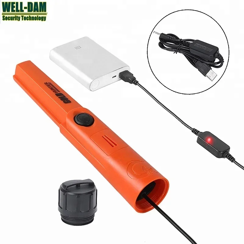 USB chargeable industrial handheld metal detector waterproof pinpointer underground gold detector