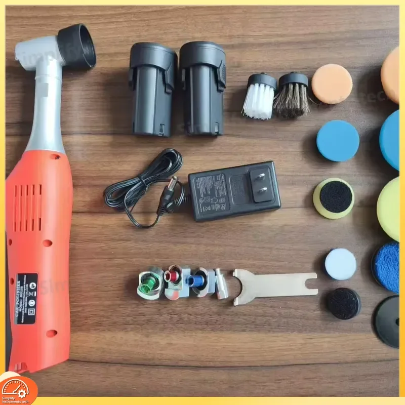 12V Brushless Cordless Mini Polisher 2 Inch 1.2 Inch Polishing Pad 3mm 6mm 12mm Track Rotary Dual Action Car Polisher for