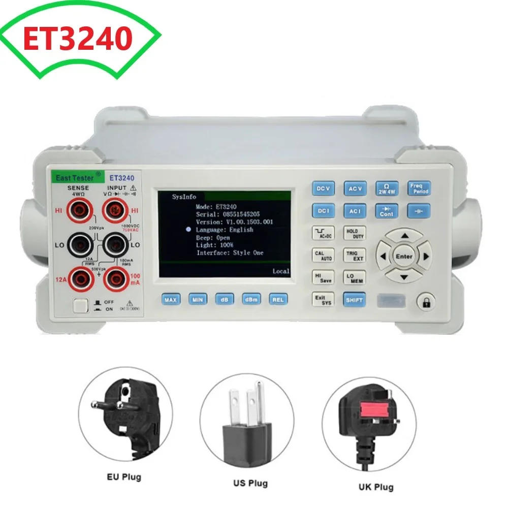 East Tester 4-1/2 Digit Digital Multimeter ET3240 Precision Automatic Range Capacitance Tester Digital Desktop Multimeter