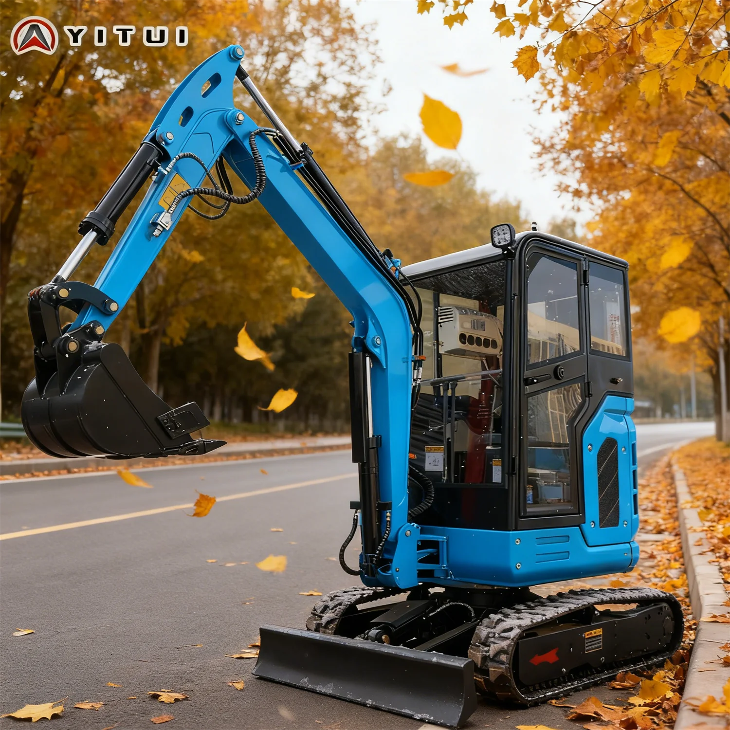 The 2 Ton 3 Ton Crawler Mini Excavator With Pilot Control Has Auxiliary Mini Excavator To Support Customized