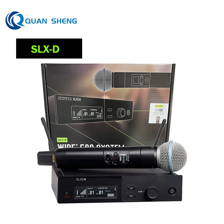 SLXD4 SLXD24 UHF Professional Wireless Microphone System Stage Performance Dynamic Condenser Mic