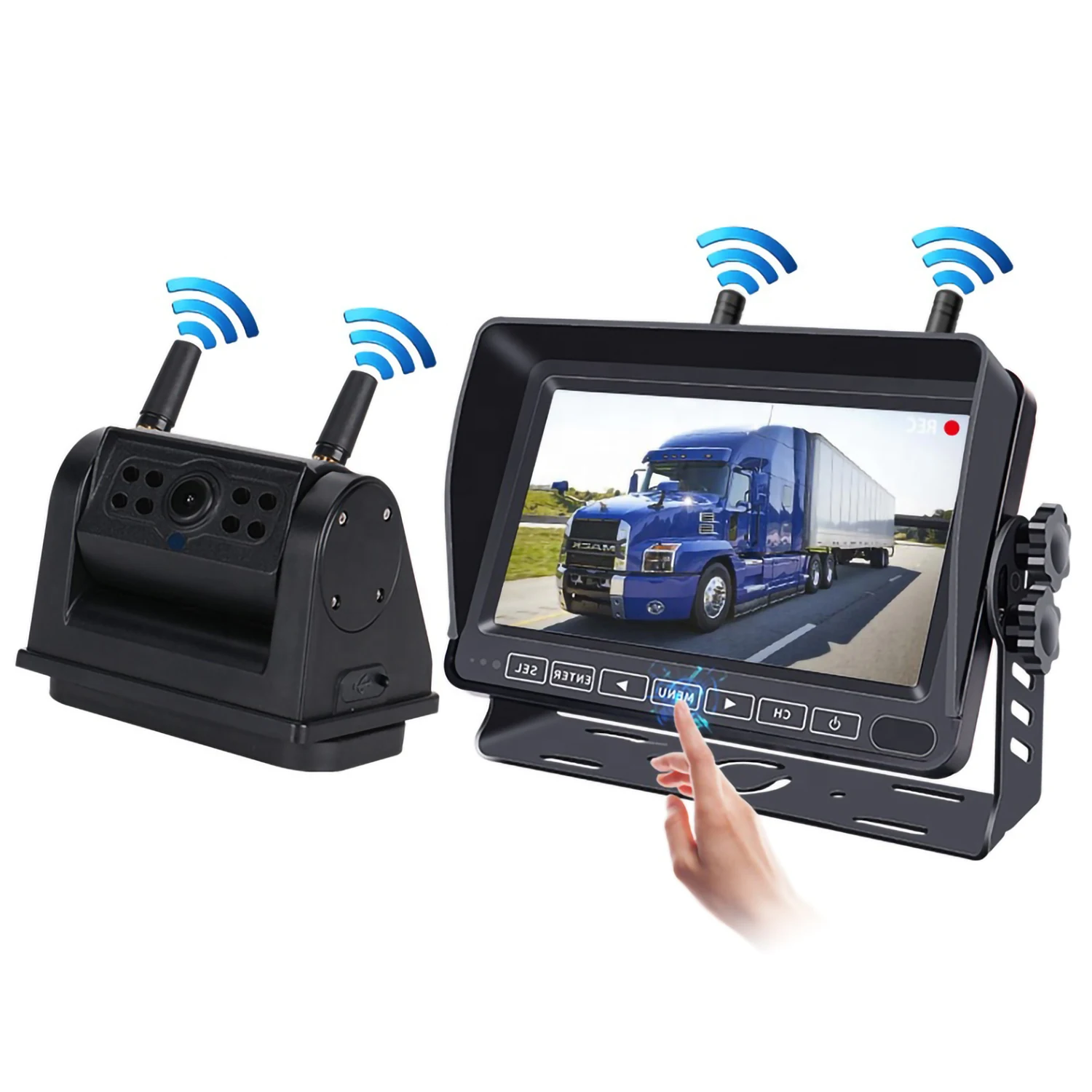 Firecore HX-703 سيارة جديدة الرؤية الخلفية 720P للرؤية الليلية سيارة الخلفية مع شاشة عكس السيارة اللاسلكية #3