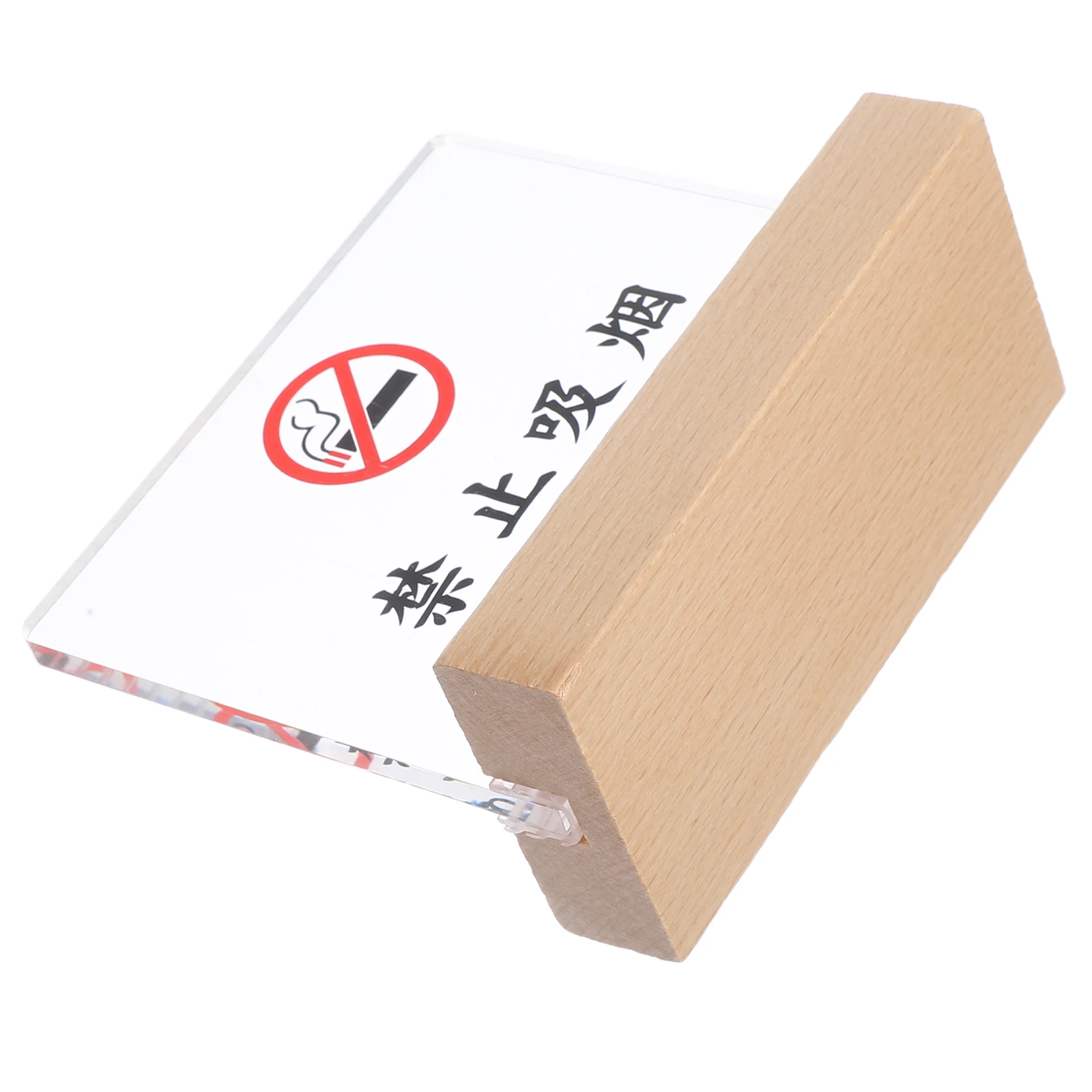 

No Smoking Sign Desk Indicator High Transparency Acrylic Portable Lightweight Hotel Restaurant Cafes Office Clubs Standard