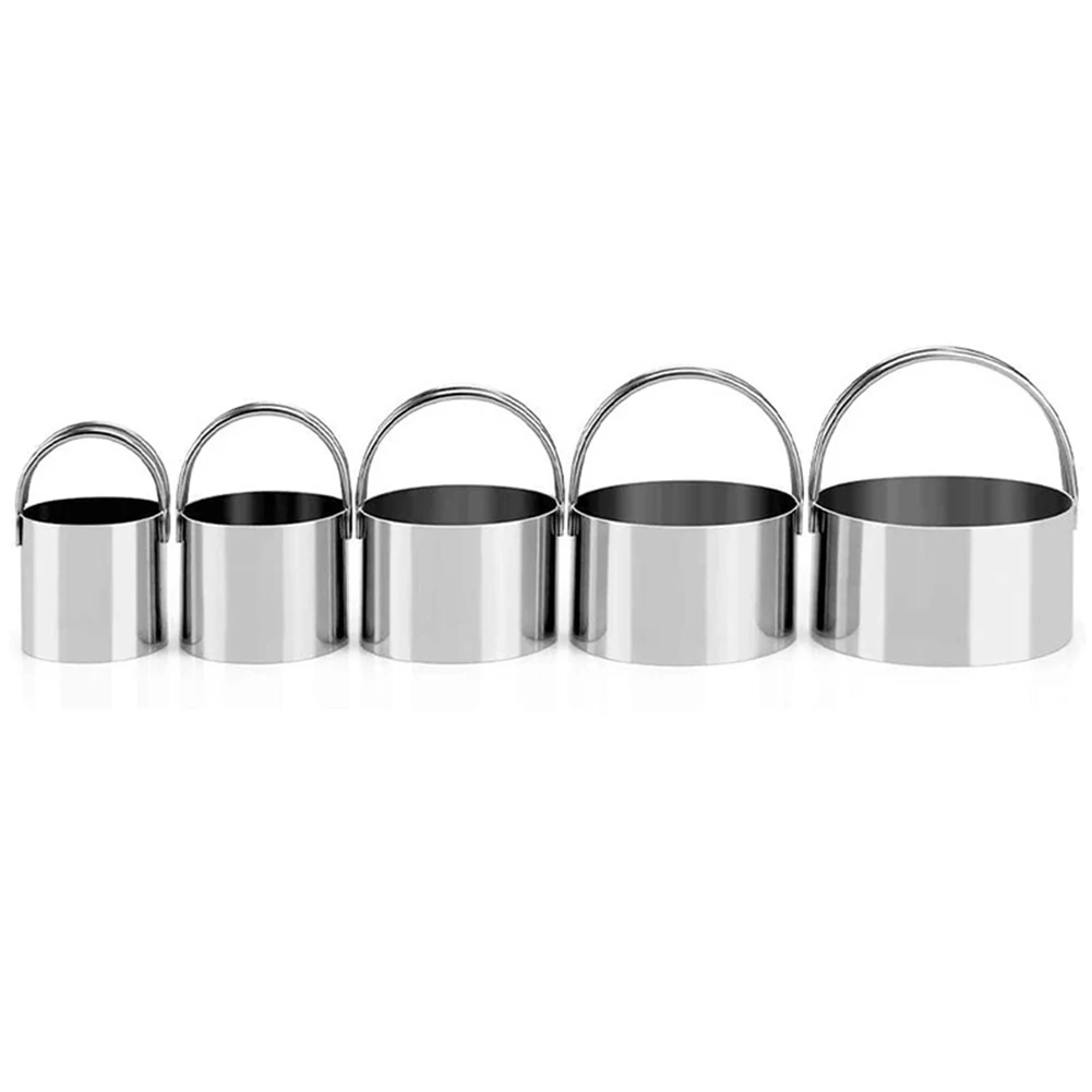 Stainless Steel Cookie Cutter Set with 5 Sizes for Baking Cookies Scones Pastry Dough and Bakery Style Food Preparation Tasks