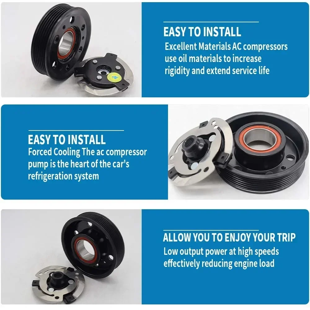 Air Conditioning AC Compressor Clutch for VW Volkswagen TIGUAN JETTA 1.9 2.0 1K0820803S 1K0820803Q 1K0820808DX PXE16 PXE14