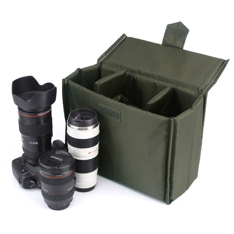 Bolsa Interna para Câmera Digital SLR Portátil, Bolsa de Ombro Único, Mochila de Ombro Duplo, Bolsa de Armazenamento para Tra...