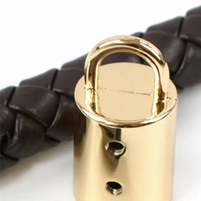 

B48B-30Pcs 12Mm Metal Cord Lock Bag Buckle Strap Tassel Cap Clasp Hook Connector Hanger Rope DIY Hardware Accessories