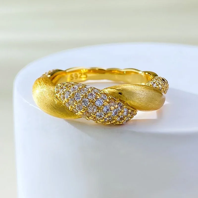 14K Gold Infinity High Carbon Diamond Ring 100% Real 925 Sterling Silver Party Wedding Band Rings for Women Men Promise Jewelry