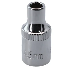 1PC 12 Point Mirror Short Socket Head 1/4 Drive Torx Bit Ratchet Wrench Adapter High-torque Design Grips Smooth Sides Fastener