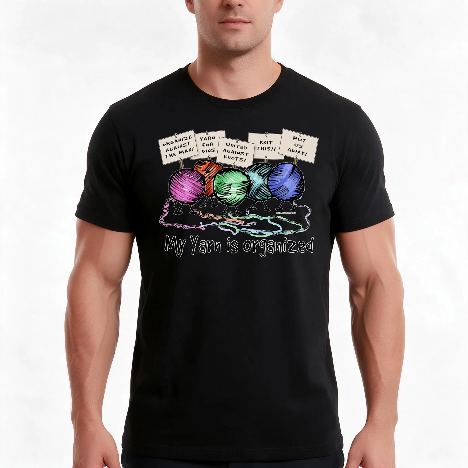 Yarn: Organized! Higher Placement T-Shirt Summer Casual Cotton Tee Oversized Streetwear Tops Vintage Graphic Print