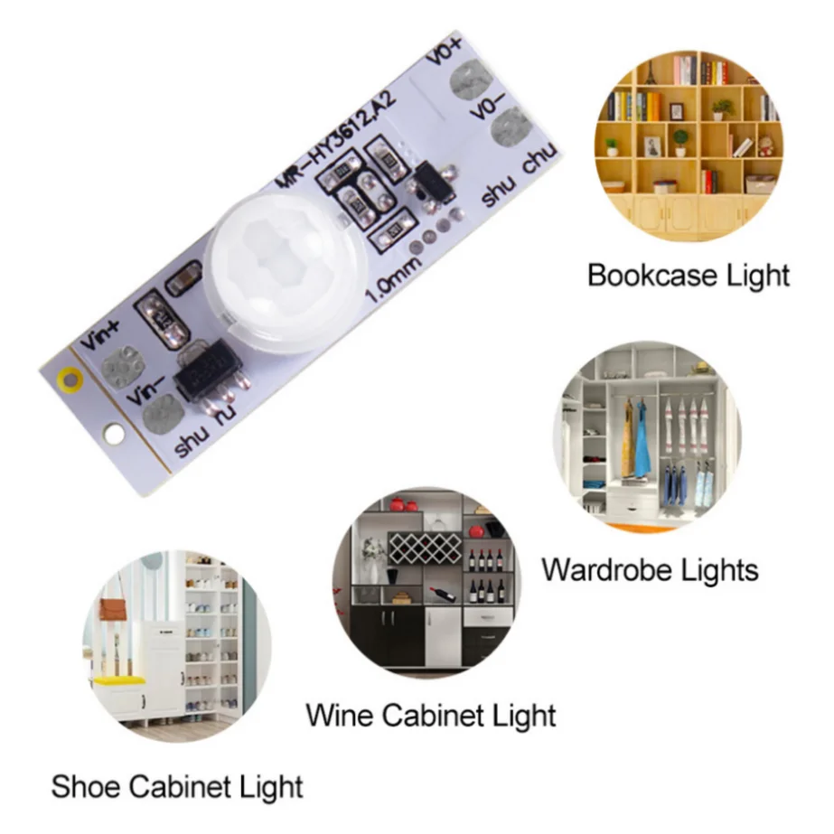 PaaMaa Módulo de interruptor de Sensor de movimiento PIR de techo, inducción infrarroja 3A, Detector de cuerpo, interruptor de controlador, cc 12V